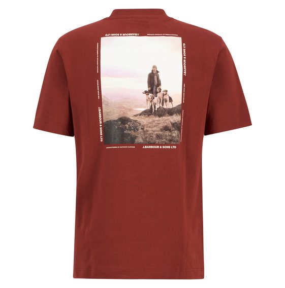 Barbour Parkend Photographic Relaxed T-Shirt — Brick Red