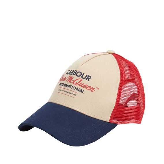 Šilterica Barbour International Steve McQueen™ Trucker Cap - Navy / Red / Stone