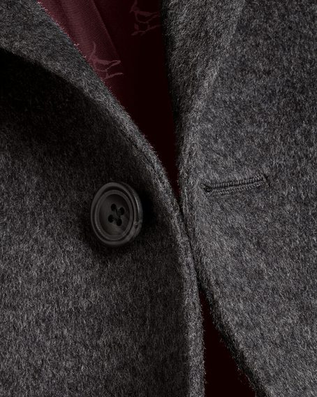 Charles Tyrwhitt Wool Overcoat — Dark Grey