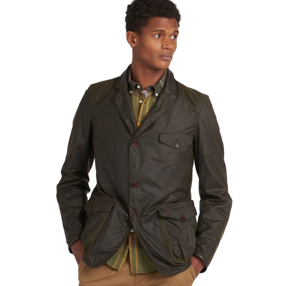 Barbour Beacon Sports Wax Jacket — Olive