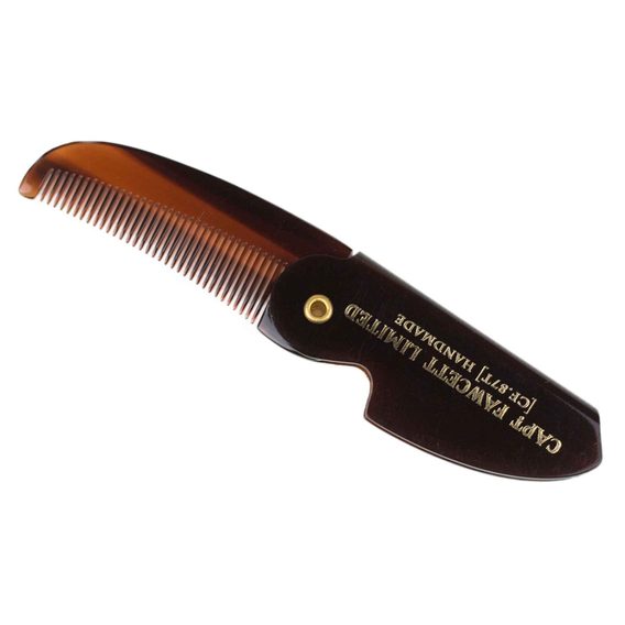 Moustache Wax &amp; Folding Pocket Moustache Comb (CF.87T) - Booze & Baccy