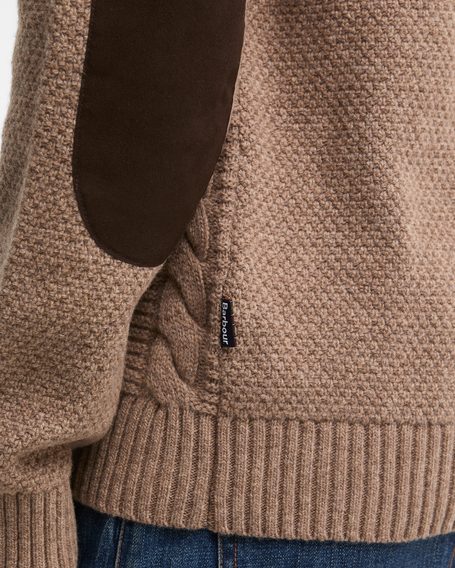 Barbour Staplecross Rollneck Sweater — Stone