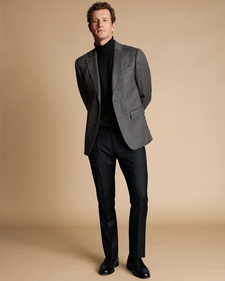 Charles Tyrwhitt Herringbone Wool Texture Jacket