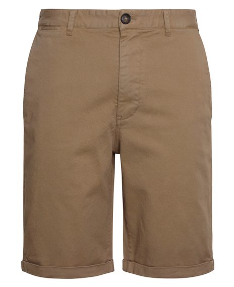 Barbour Washed Twill Chino Shorts — Stone