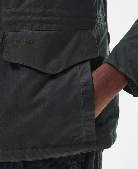 Barbour Emble Wax Jacket — Sage