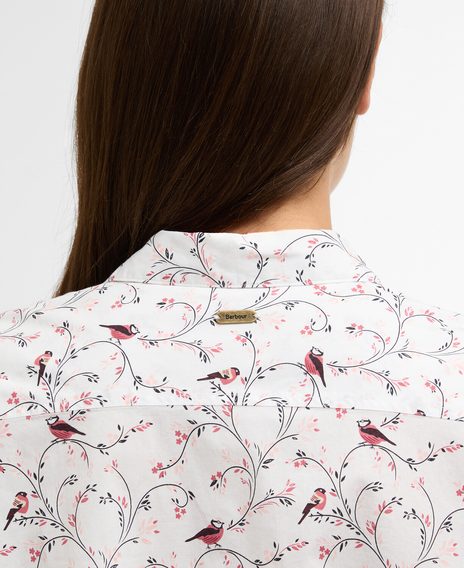 Barbour Brambles Tailored Long-Sleeved Shirt — Bird Print