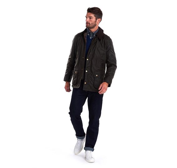 Barbour Ashby Wax Jacket — Olive