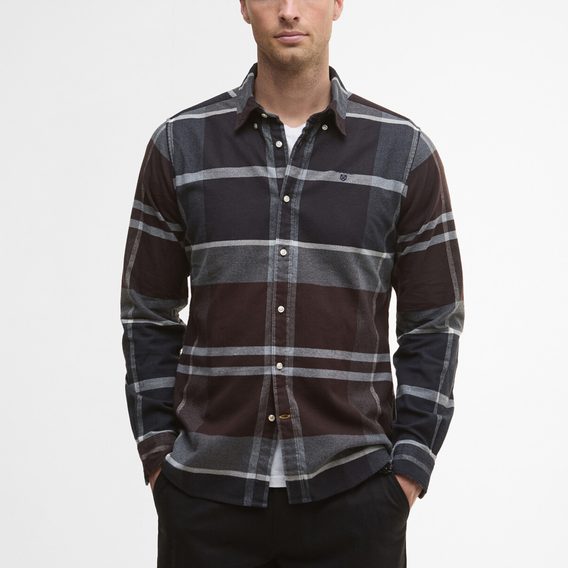 Barbour Iceloch Tailored Shirt — Midnight Oak Tartan