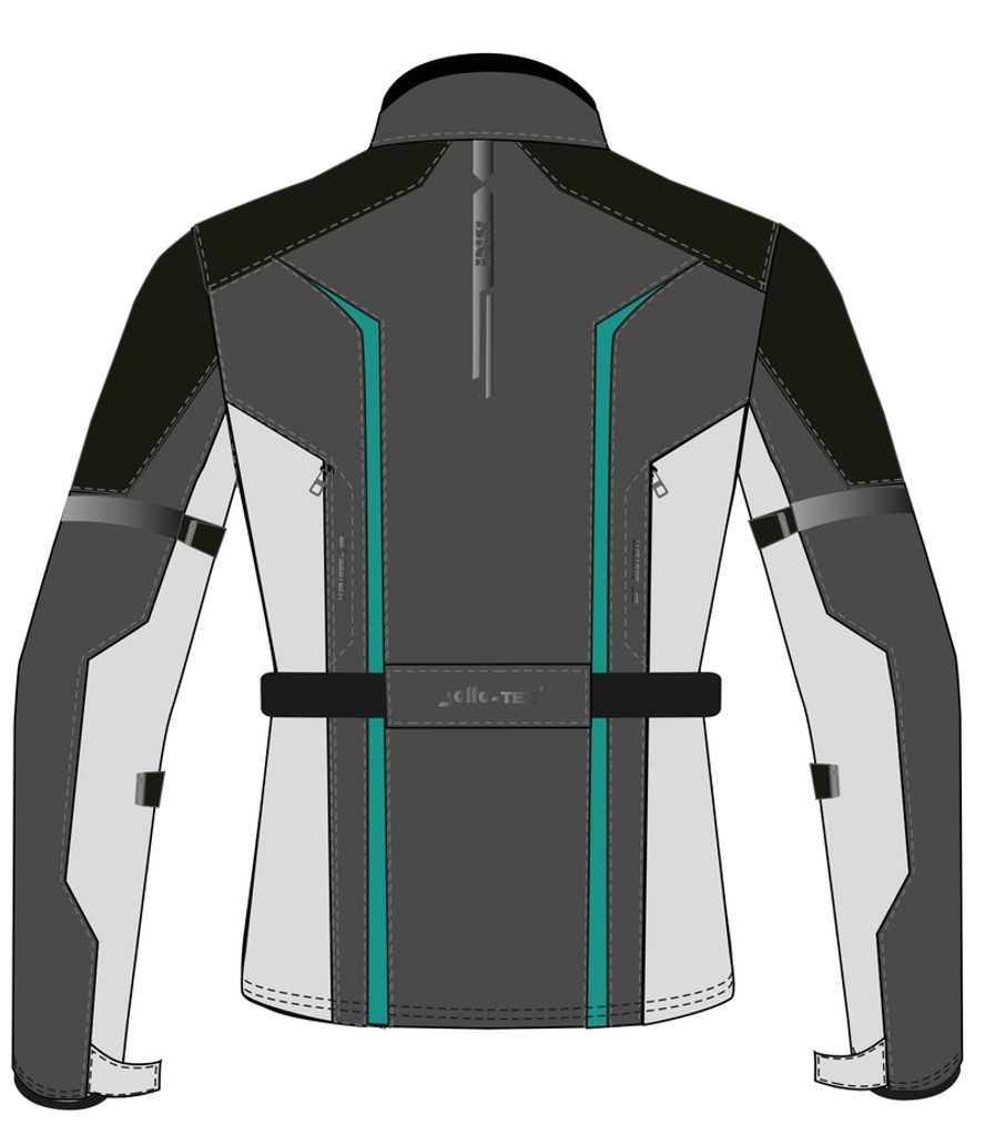 Motomach3 - Dámská bunda iXS EVANS-ST 2.0 X56048 tmavě šedá-světle  šedá-tyrkysová DM - iXS - iXS EVANS-ST 2.0 - Textilní cestovní bundy,  Bundy, Oblečení a přilby, Oblečení