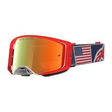 BRÝLE SUPERTECH LIMITOVANÉ EDICE FIFTYFOLD, ALPINESTARS (MODRÁ/ČERVENÁ/BÍLÁ, ZRCADLOVÉ ČERVENÉ PLEXI) 2026