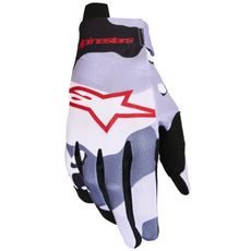 RUKAVICE RADAR, ALPINESTARS (ŠEDÁ/SVĚTLE ŠEŘÍKOVÁ/ČERVENÁ/ČERNÁ) 2027