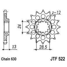 ŘETĚZOVÉ KOLEČKO JT JTF 522-15 15 ZUBŮ, 630