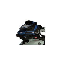 tankbag na motocykl Q4R QR, OXFORD (černý/modrý, s rychloupínacím systémem na víčka nádrže, objem 4 l)