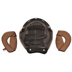 LÍCNICE A KLOBOUK PRO PŘILBY OXYGEN 2.0, CASSIDA (ČERNÁ/HNĚDÁ)