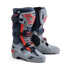 BOTY TECH 10 ENDURO, ALPINESTARS (ŠEDÁ/TMAVĚ ŠEDÁ/ČERVENÁ FLUO) 2027