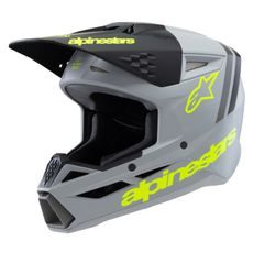PŘILBA S-M3 RADIUM, ALPINESTARS, DĚTSKÁ (ŠEDÁ MAT/ŽLUTÁ FLUO/ČERNÁ) 2026