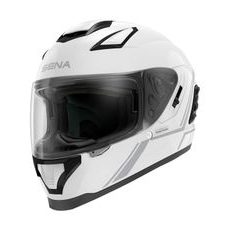 MESH PŘILBA S HEADSETEM STRYKER, SENA (LESKLÁ BÍLÁ)