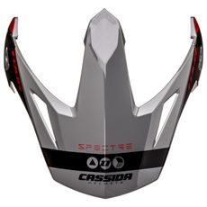 KŠILT PRO PŘILBY TOUR SPECTRE, CASSIDA (ŠEDÁ/ČERVENÁ/ČERNÁ)