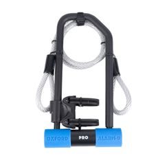 ZÁMEK U PROFIL ALARM-D PRO DUO S OCELOVÝM LANEM, OXFORD (INTEGROVANÝ ALARM, 320 MM X 173 MM, PRŮMĚR ČEPU 14 MM)