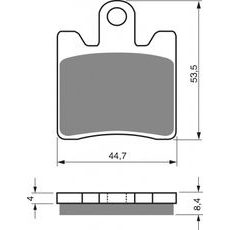 BRZDOVÉ DESTIČKY GOLDFREN 326 AD (1 SET = 4 PCS)