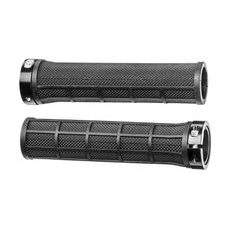 GRIPY LOCK-ON SE ŠROUBOVACÍMI OBJÍMKAMI A MENŠÍ TL. ÚCHOPU, OXFORD (ČERNÉ, DÉLKA 130 MM, 1 PÁR)