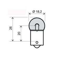 PŘEDNÍ SVĚTLO RMS 246510235 BA15S G18 12V 10W