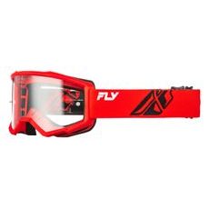 BRÝLE FOCUS, FLY RACING - USA (ČERVENÉ/ČERNÉ - ČÍRÉ PLEXI)