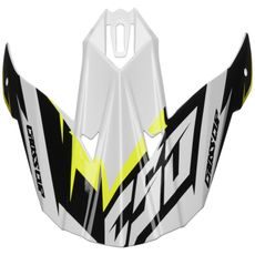 KŠILT PRO PŘILBY CROSS CUP TWO, CASSIDA (BÍLÝ/ŽLUTÝ FLUO/ČERNÝ/ŠEDÝ)