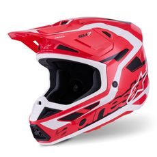 PŘILBA SUPERTECH S-M7 DEED, ALPINESTARS (ČERVENÁ/ČERNÁ/BÍLÁ) 2026