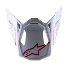 KŠILT PRO PŘILBY SUPERTECH S-M8 RADIUM 2, ALPINESTARS (ČERVENÁ/BÍLÁ LESKLÁ)
