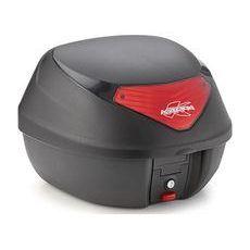 MONOLOCK TOPCASE - 29L, KAPPA (ČERNÝ, ČERVENÁ ODRAZKA, VČ. PLOTNY A UNIVERZÁLNÍ MONT. SADY)