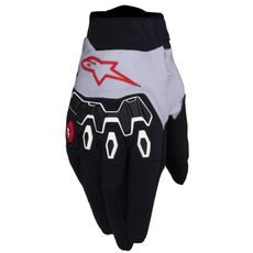 RUKAVICE FULL BORE V2, ALPINESTARS (SVĚTLE ŠEŘÍKOVÁ/ČERNÁ/ČERVENÁ) 2027