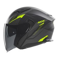 PŘILBA N130 MYST, NOX (ČERNÁ MATNÁ, ŽLUTÁ FLUO) 2025