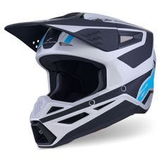 PŘILBA S-M3 HEAT, ALPINESTARS (STŘÍBRNÁ/MODRÁ/ČERNÁ MATNÁ) 2026