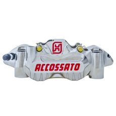 RADIÁLNÍ BRZDOVÉ TŘMENY ACCOSSATO PZ010 CNC OBRÁBĚNÝ MONOBLOK ROZTEČ 108 MM S TITANOVÝMI PÍSTKY, OFFSET 21 MM