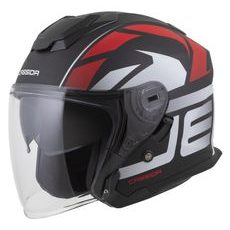 PŘILBA JET TECH 2.0 ROTO, CASSIDA (ČERNÁ MATNÁ/ČERVENÁ/BÍLÁ) 2026