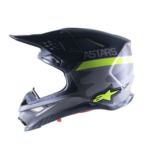 PŘILBA SUPERTECH S-M10 LIMITOVANÁ EDICE AMS, ALPINESTARS (ŠEDÁ/BÍLÁ/ŽLUTÁ FLUO/ČERNÁ)