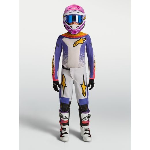 DRES FLUID DRAG YOUTH, ALPINESTARS, DĚTSKÉ (SVĚTLE ŠEDÁ/FIALOVÁ/ZLATÁ) 2027