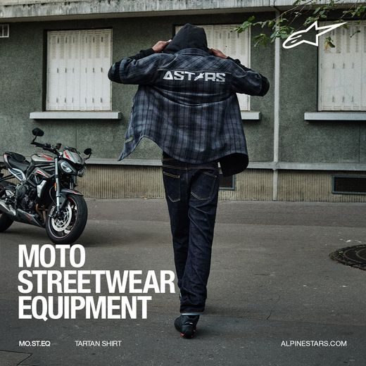 KOŠILE MO.ST.EQ TARTAN, ALPINESTARS (ŠEDÁ/ČERNÁ) 2026