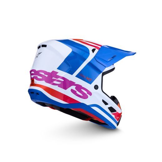 PŘILBA S-M7 CORE, ALPINESTARS (BÍLÁ/MODRÁ/ORANŽOVÁ/RŮŽOVÁ) 2027