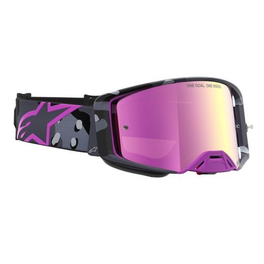 BRÝLE SUPERTECH LIMITOVANÉ EDICE LONE, ALPINESTARS (FIALOVÁ CAMO, ZRCADLOVÉ RŮŽOVÉ PLEXI) 2026