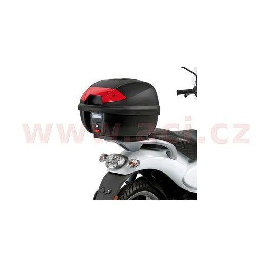 K30N MONOLOCK TOPCASE, KAPPA (30 L, ČERNÝ NELAKOVANÝ + ČERVENÁ ODRAZKA)