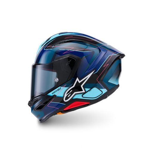 PŘILBA S-R7 KINETIS, ALPINESTARS (ČERNÁ/MODRÁ/RŮŽOVÁ FLUO/BÍLÁ) 2026