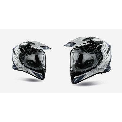 PŘILBA BADX-X CUBE, AIROH (ŠEDÁ LESKLÁ) 2027