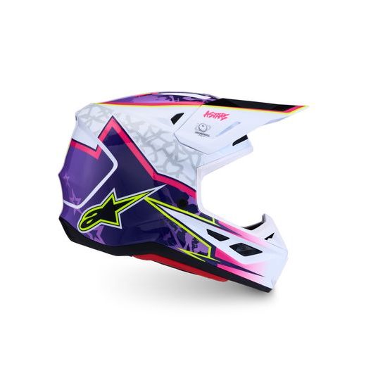 PŘILBA S-M7 BLASTER, ALPINESTARS (FIALOVÁ/RŮŽOVÁ/BÍLÁ) 2027