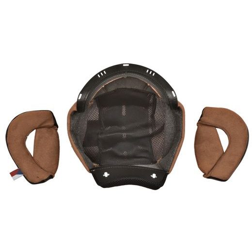 LÍCNICE A KLOBOUK PRO PŘILBY OXYGEN 2.0, CASSIDA (ČERNÁ/HNĚDÁ)