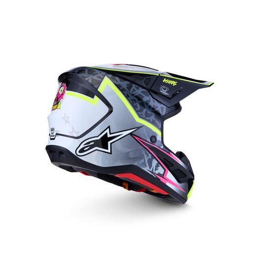 PŘILBA S-M7 BLASTER, ALPINESTARS (ČERNÁ/ŠEDÁ/BÍLÁ/ŽLUTÁ FLUO) 2027