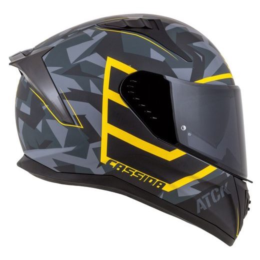 PŘILBA AERO ATCK, CASSIDA (ŠEDÁ CAMO/ČERNÁ/ŽLUTÁ FLUO) 2026