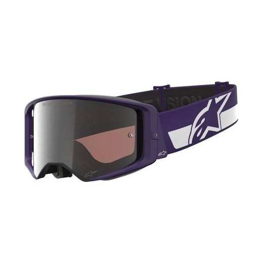 BRÝLE SUPERTECH VISION HUNTA96 XXV, ALPINESTARS (FIALOVÁ/BÍLÁ, ZRCADLOVÉ STŘÍBRNÉ PLEXI) 2026