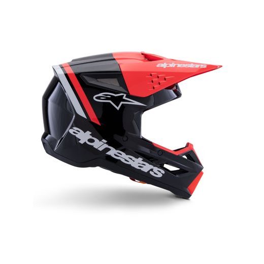 PŘILBA S-M3 RADIUM, ALPINESTARS (ČERNÁ/ČERVENÁ FLUO/BÍLÁ) 2026